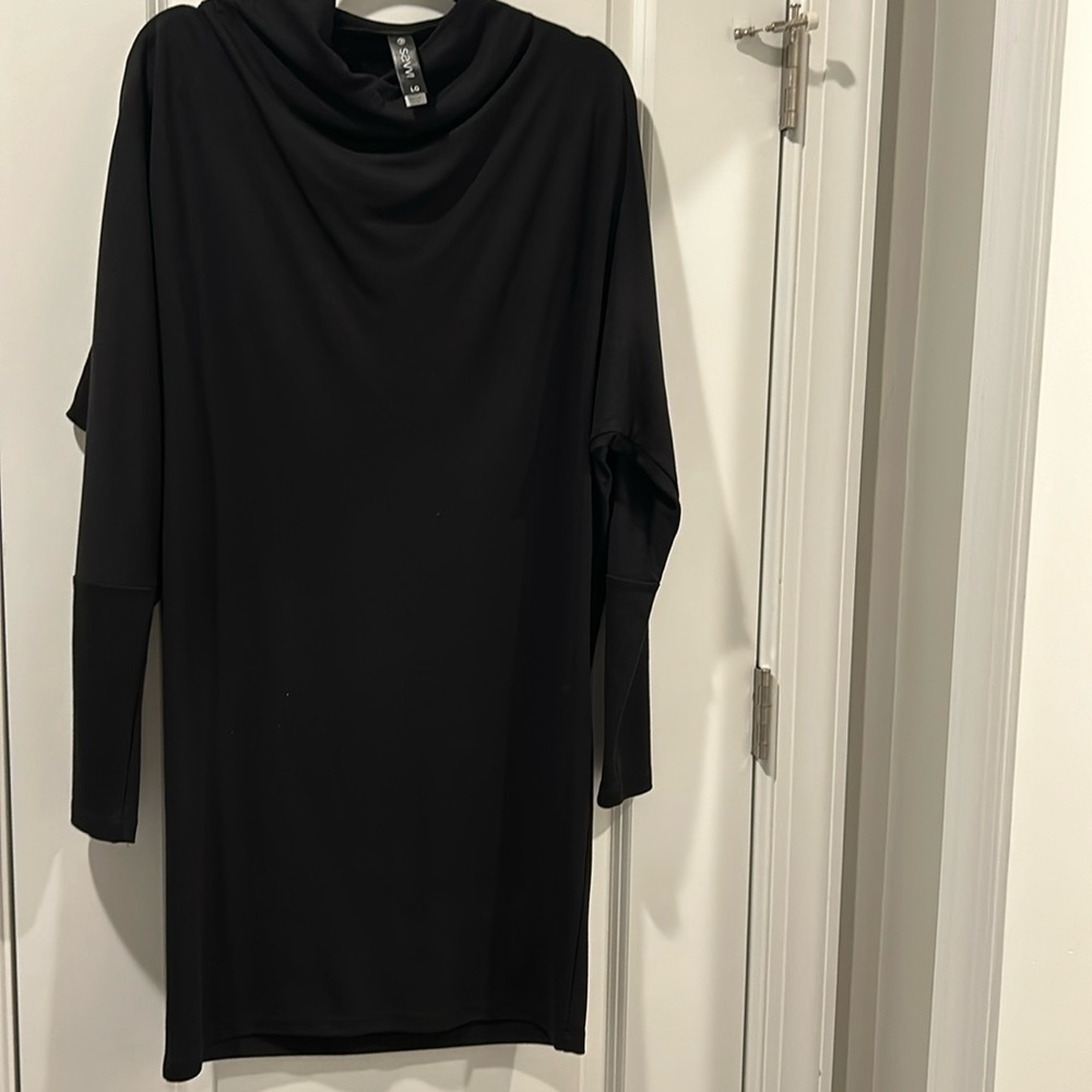 Savvi black cowl neck dress size large